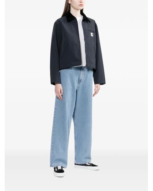 Carhartt Blue Velvet Collar Patch Jacket