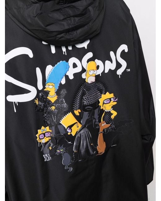 Veste Simpsons à fermeture zippée Balenciaga en coloris Black