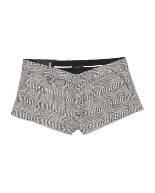 R13 Gray Tailored Mini Shorts