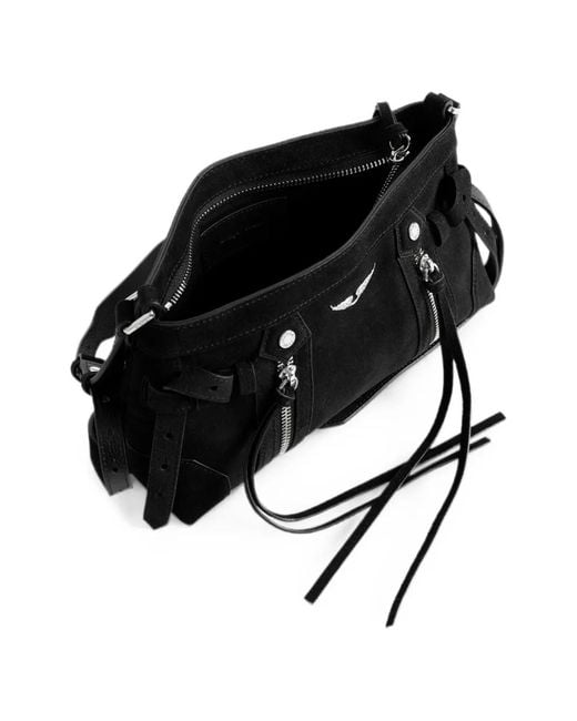 Zadig & Voltaire Black Madison Mini Suede Bag
