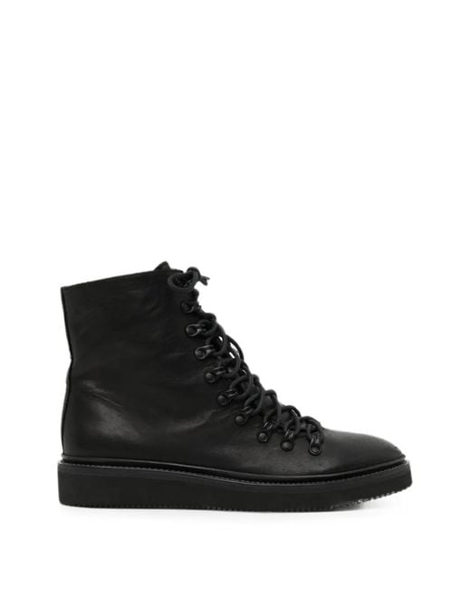 Yohji Yamamoto Black Leather Trekking Boots for men