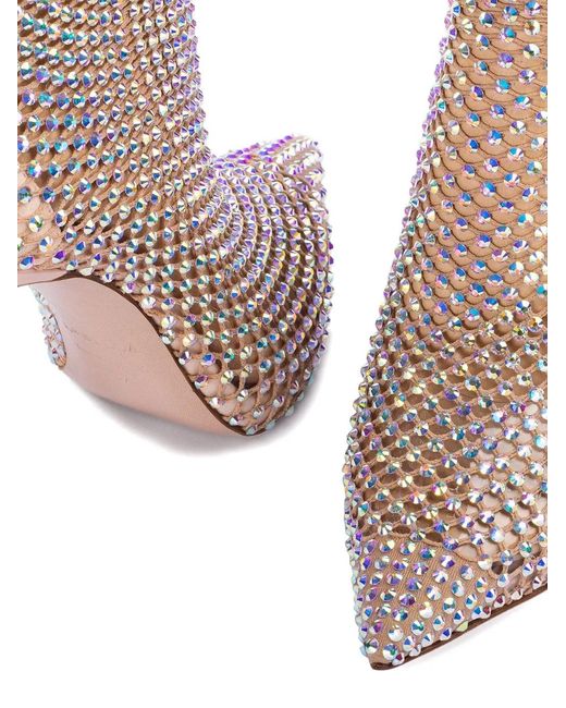 Le Silla Brown Gilda 125Mm Crystal-Embellished Pumps