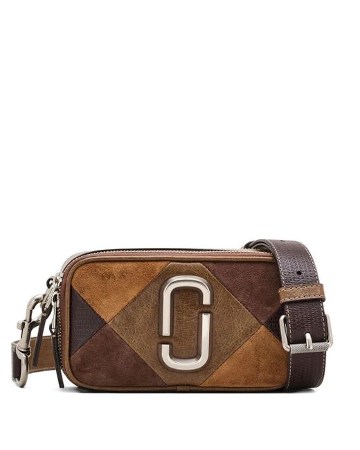 Marc Jacobs Brown Snapshot Patchwork-Design Crossbody Bag