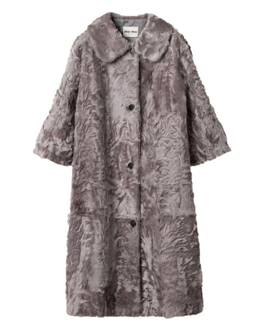 Abrigo Chekiang Miu Miu de color Gray