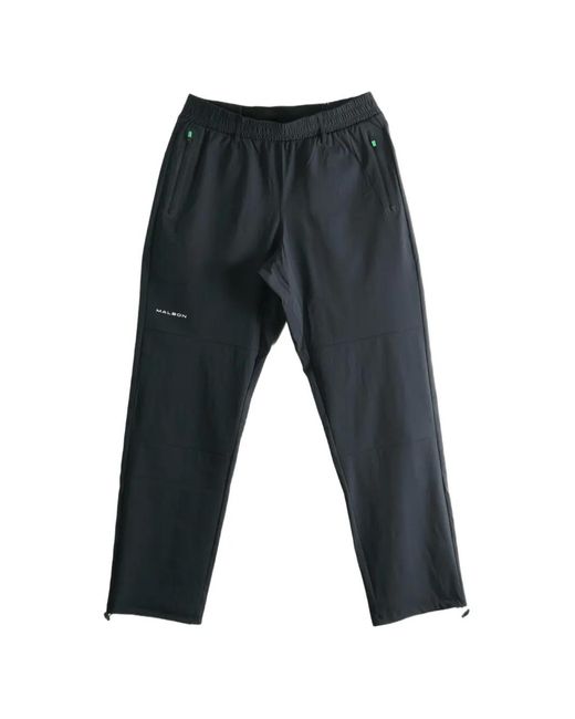 Malbon Golf Gray Logo-Print Track Pants for men