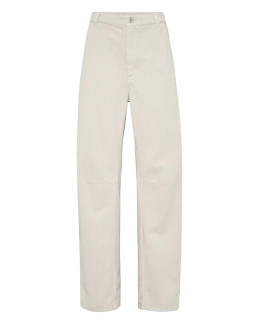 Brunello Cucinelli Gewelfde Broek in het White