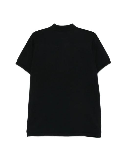Aspesi Black Button Polo Shirt for men