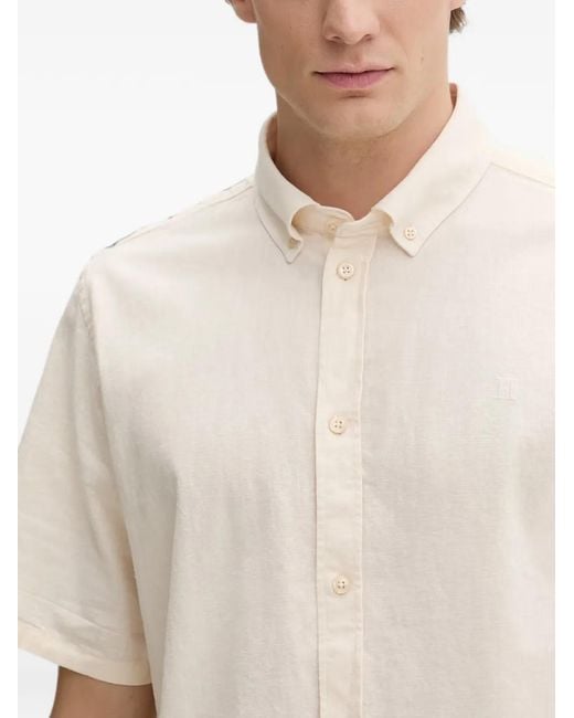 Les Deux White Konrad Short-Sleeved Button-Down Shirt for men