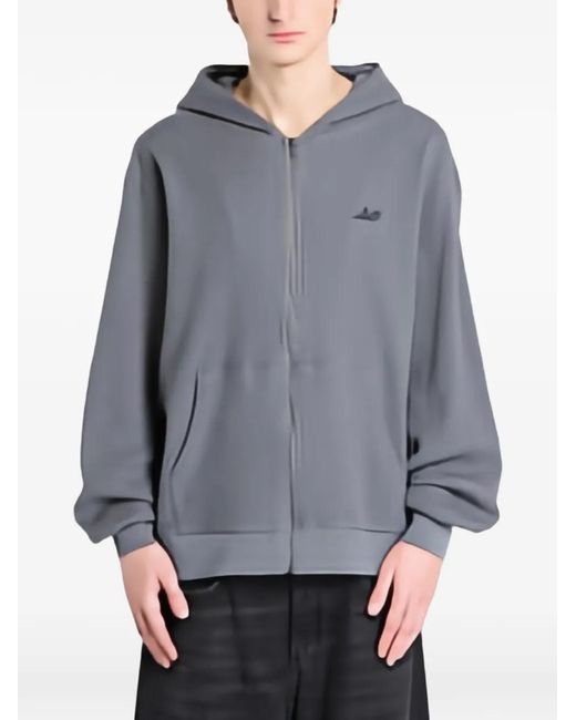 RIPNDIP Gray Castanza Waffle-Knit Hoodie for men