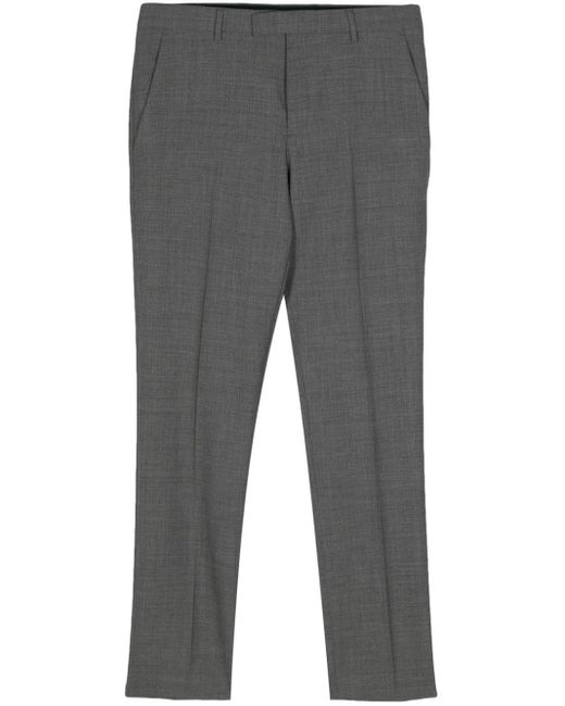 Paul Smith Gray Mélange-effect Tailored Wool Trousers for men