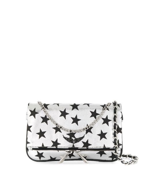 Sac à bandoulière à motif d'étoiles Zadig & Voltaire en coloris Metallic