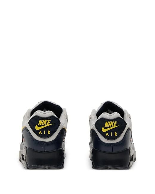 Nike Blue Air Max 90 Logo-Patch Sneakers for men