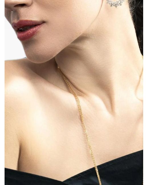 YEPREM Natural Diamond Circle Drop Earrings