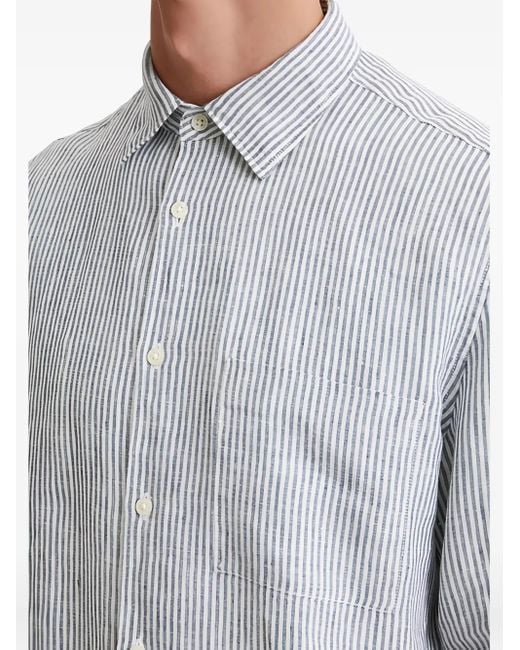 Marc O' Polo Gray Striped Button-Up Shirt for men
