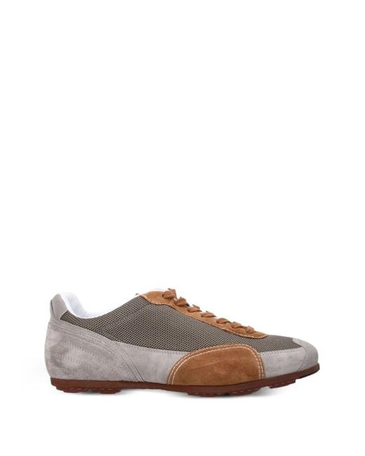 Pantofola D Oro Brown X Thebe Magugu Undici Low Panelled Sneakers