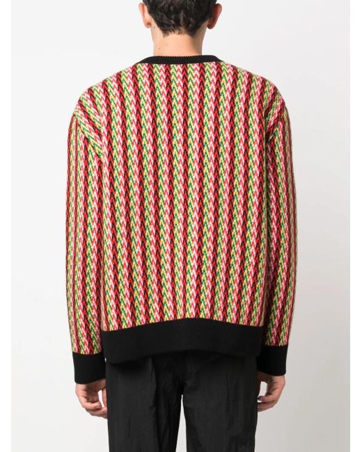 Lanvin Pullover Mit Zickzackmuster in Pink für Herren