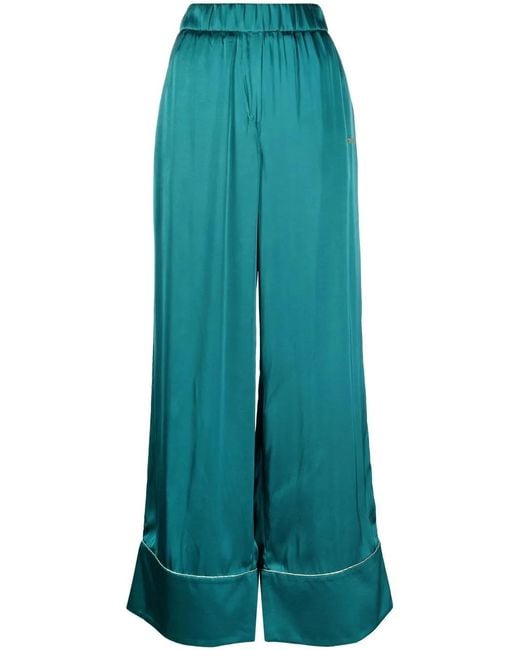 Off-White c/o Virgil Abloh Blue High-Waisted Palazzo Trousers
