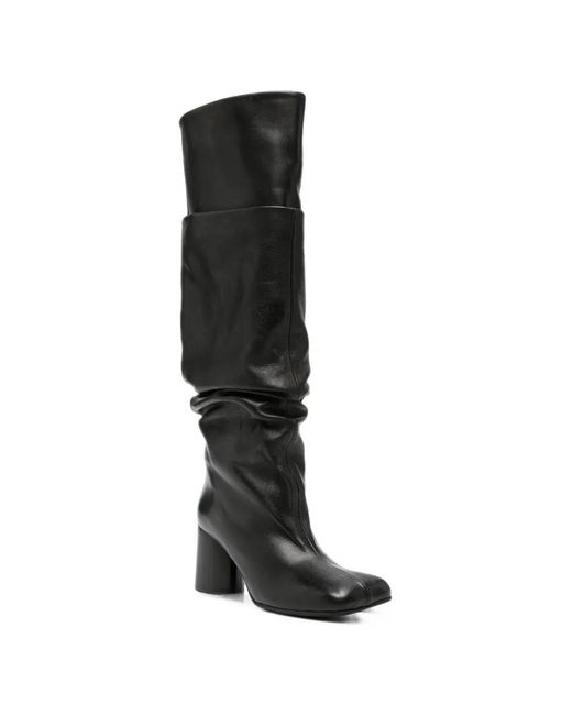 Poeve Black Square-Toe Boots