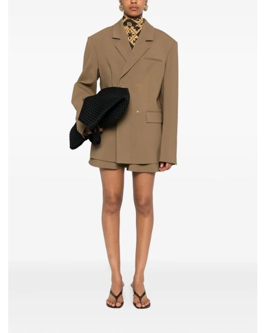 Nanushka Natural Double-Breasted Blazer