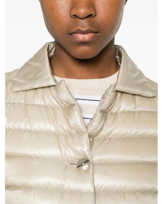 Herno Natural Quilted Button-Up Jacket