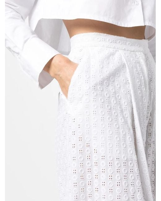 Viktor & Rolf White Nice And Breezy Embroidered Skirt