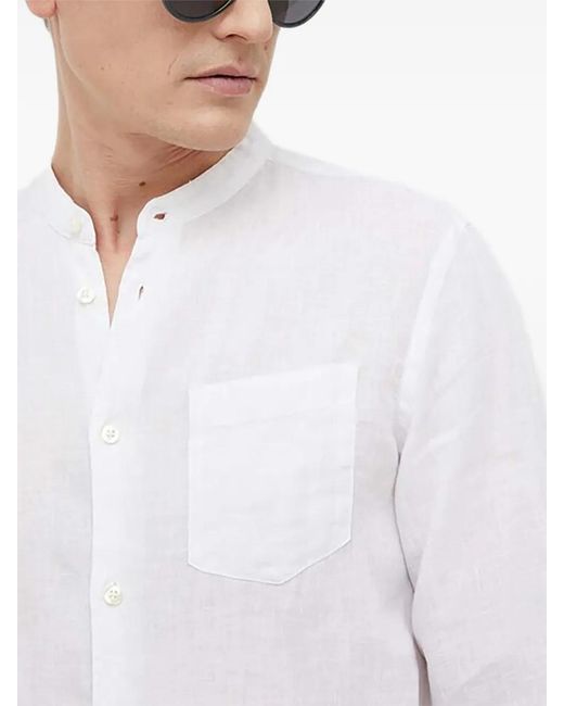 Benetton White Linen Shirt for men