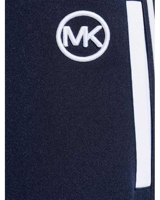 MICHAEL Michael Kors Blue Logo Stripe Track Pants