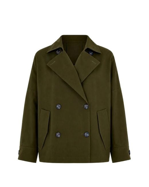 Momoní Green Jemez Double-Breasted Coat