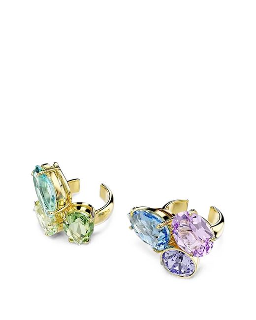 Swarovski Blue Gema Crystal-Embellished Ear Cuffs