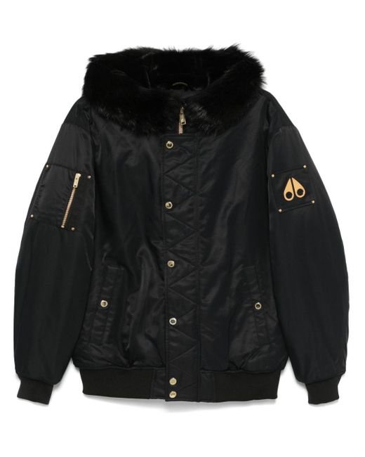 Moose Knuckles Black Denali Bomber Jacket for men