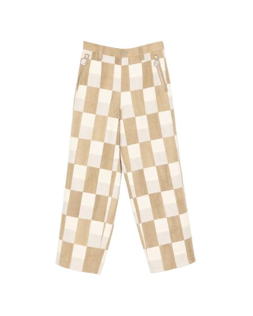 GARCON BY GARCON White Checked Trousers