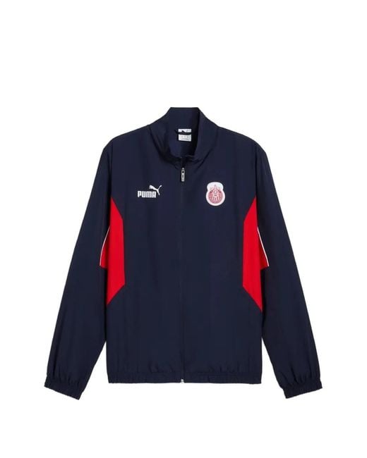 PUMA Blue X Chivas De Guadalajara Logo-Patch Full-Zip Jacket for men
