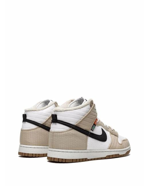Nike White Dunk High Next Nature "Toasty Rattan" Sneakers for men
