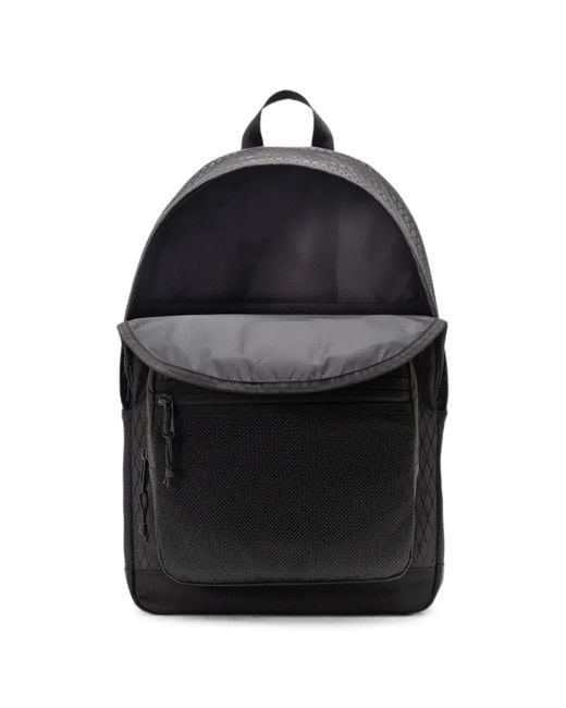Herschel Supply Co. Black Kaine 28L Diamond-Quilted Mesh-Panel Backpack