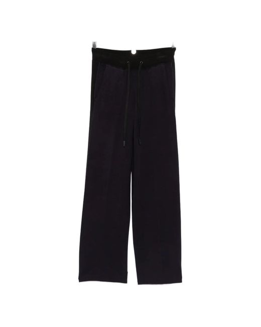 Elisabetta Franchi Blue Logo-Tape Drawstring Track Pants
