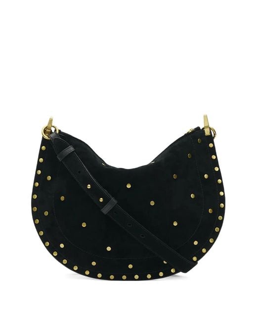 Isabel Marant Black Oskan Soft Zip Suede Leather Bag