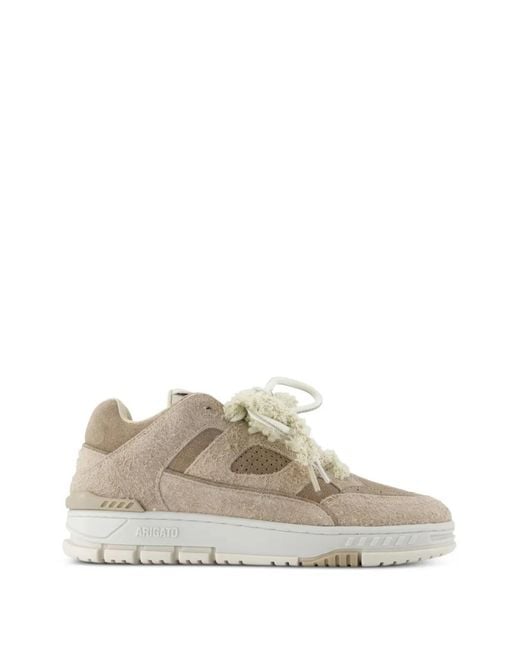 Axel Arigato White Area Lo Fluffy Panelled Sneakers for men