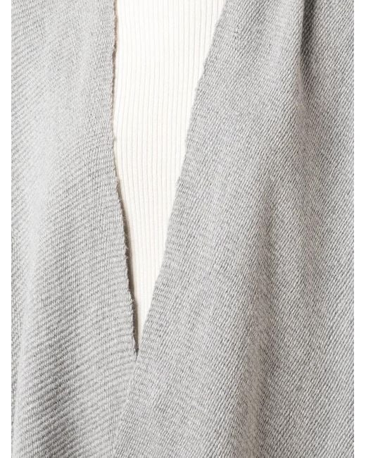 Poncho Fatto A Mano di Voz in Gray
