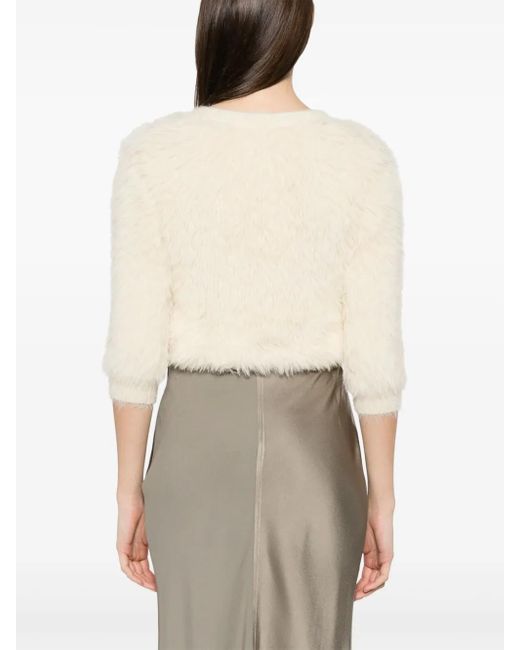 Jupe En Satin À Coupe Mi-Longue AMI en coloris Natural