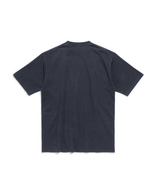 Camiseta con logo estampado Balenciaga de color Blue