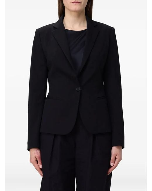 Dondup Black Single-Breasted Blazer