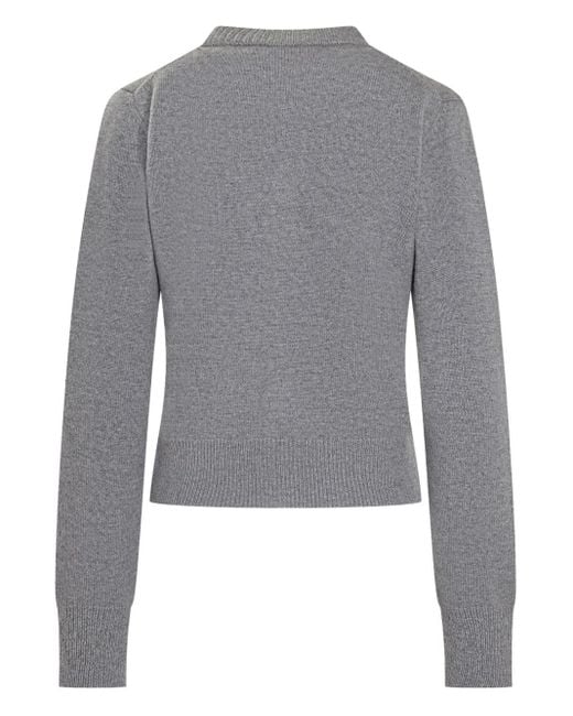 AMI Gray Wool Cardigan