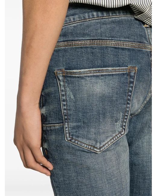 Purple Brand Blue P004 Low-Rise Flared Jeans for men