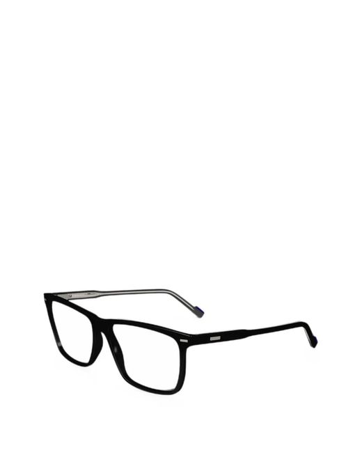 Zeiss Black Rectangle-Frame Glasses for men