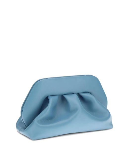 THEMOIRÈ Blue Medium Bios Gathered Clutch Bag