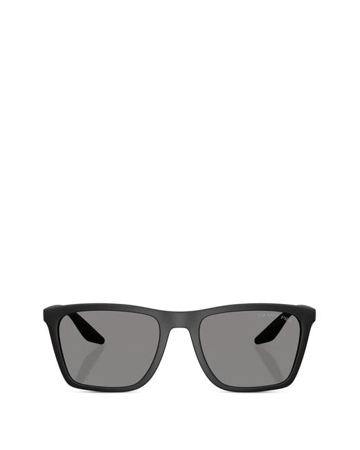 Prada Linea Rossa Gray Lunettes De Soleil À Monture Carrée for men