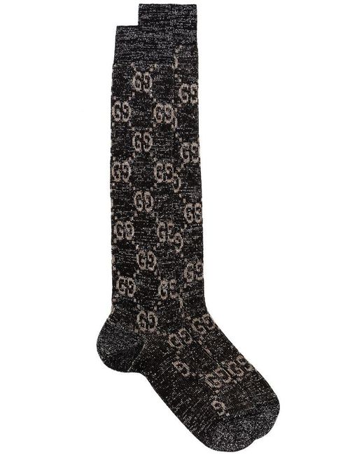 Calcetines con motivo del logo Gucci de color Black