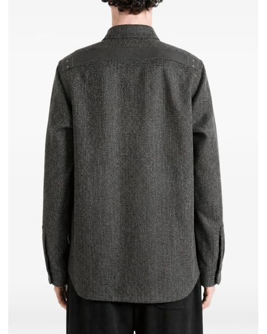 Rick Owens Gray Chest-Pocket Shirt Jacket for men