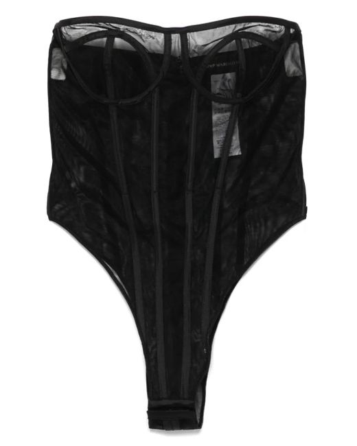 MVP WARDROBE シアー ボディスーツ Black
