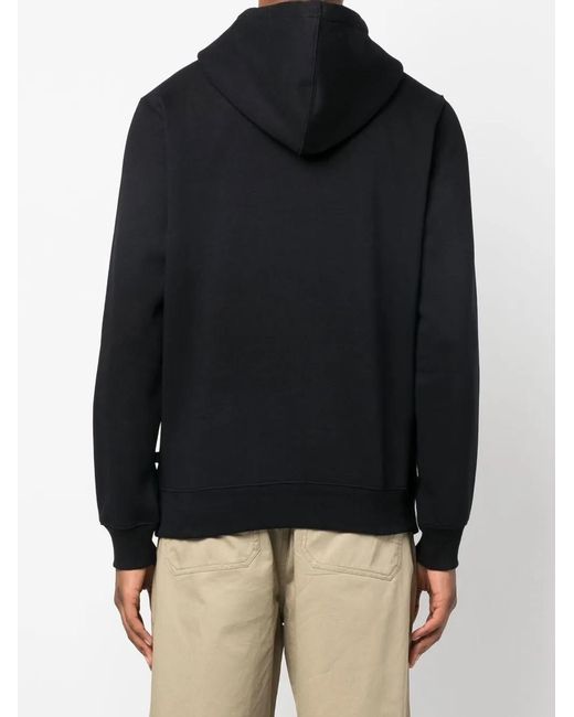 Dickies Black Logo-Patch Long-Sleeve Hoodie for men